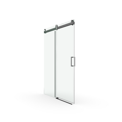 56 to 60 in. W x 76 in. H Sliding Frameless Soft-Close Shower Door with Premium 3/8 Inch (10mm) Thick Tampered Glass in Matte Black