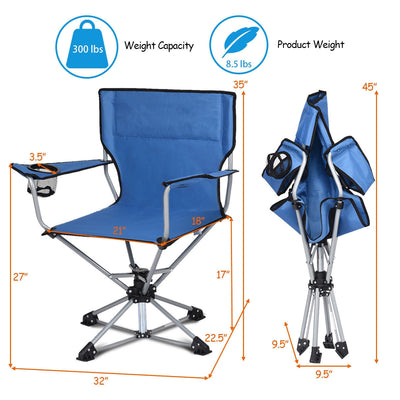 Collapsible Portable Swivel Camping Chair