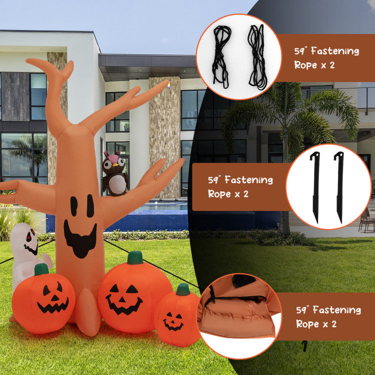 8 Feet Halloween Inflatable Dead Tree with LED Lights