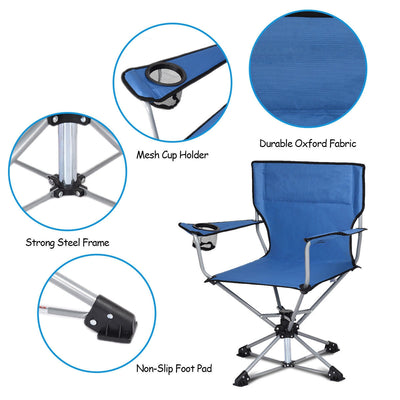 Collapsible Portable Swivel Camping Chair