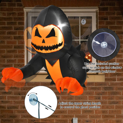 3.3 Feet Halloween Inflatable Pumpkin Head Ghost Broke Out from Window