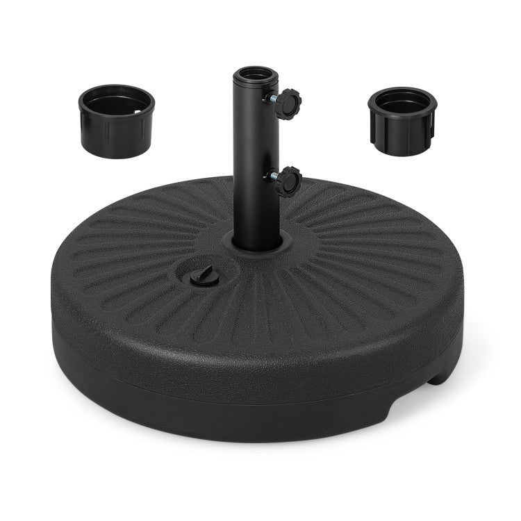 19.5 Inch Fillable Round Umbrella Base Stand for Yard Garden Poolside