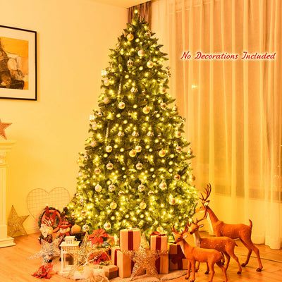 7.5 Feet Pre-lit PVC National Christmas Fir Tree with LED Light and Stand