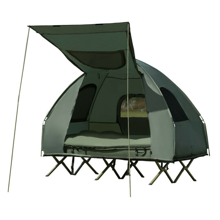 tent and cot 2-Person Foldable Outdoor Camping Tent Cot with Air Mattress and Sleep – Forclover
