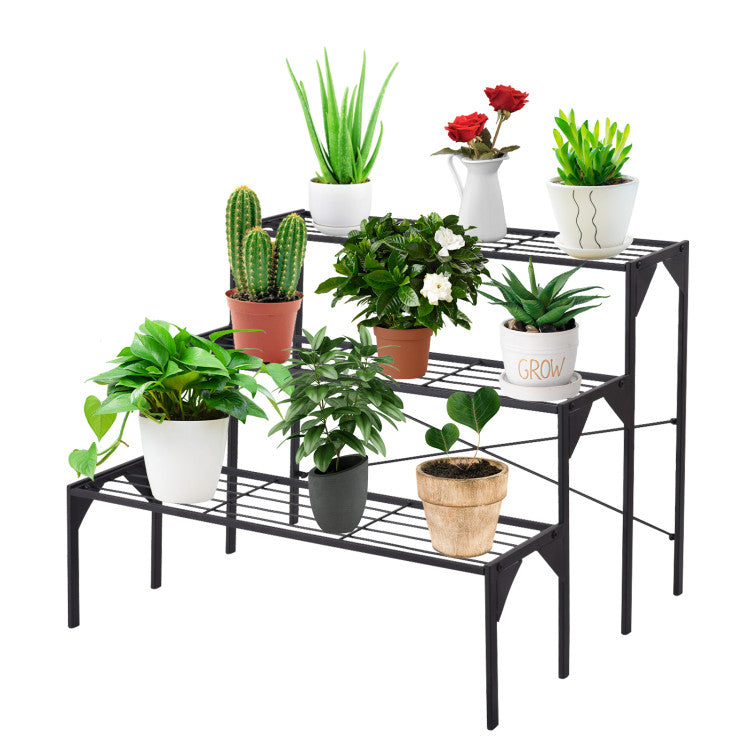 3 Tier Outdoor Metal Heavy Duty Modern for Multiple Plant Display Stan –  Forclover