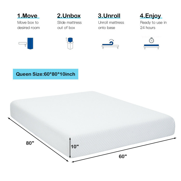 10 Inch Air Foam Pressure Relief Bed Mattress with Jacquard Soft Cover