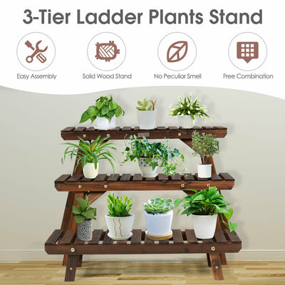 3 Tier Step Design Plant Shelf Rack