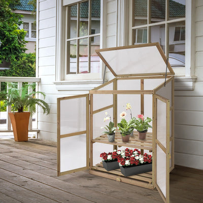 Portable Wooden Greenhouse for Garden