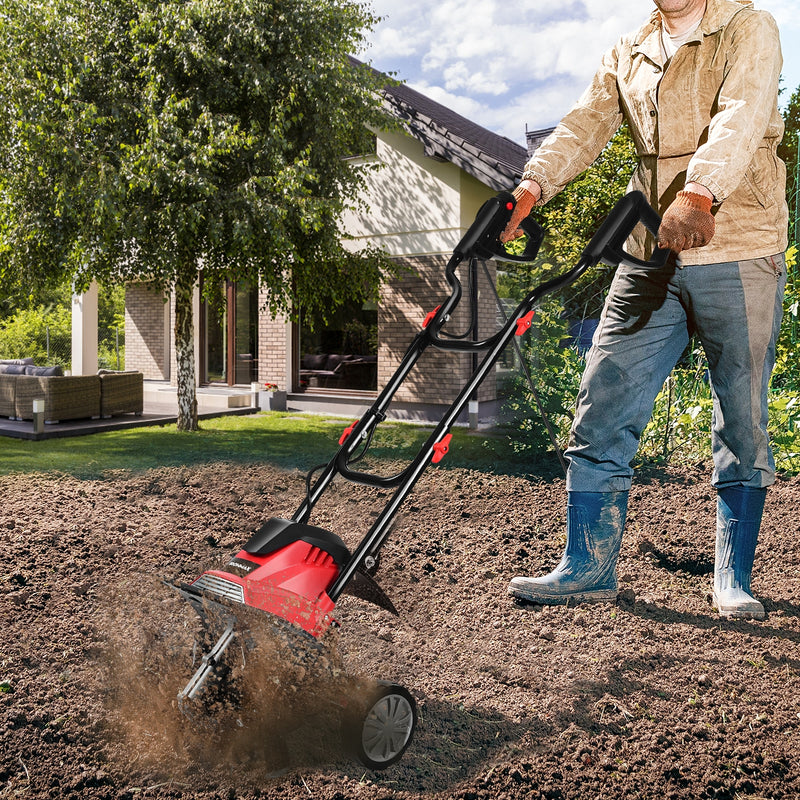 14-Inch 10 Amp Corded Electric Tiller and Cultivator 9&