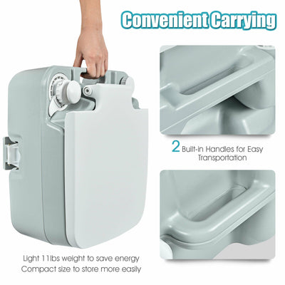 5.3 Gallon 20 L Portable Potty Commode for RV Camping Indoor Outdoor