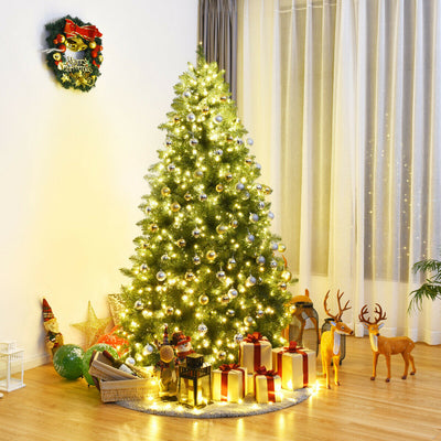 6 / 7 Feet Artificial PVC Christmas Tree with LED Lights and Stand