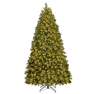 6 / 7 Feet Artificial PVC Christmas Tree with LED Lights and Stand