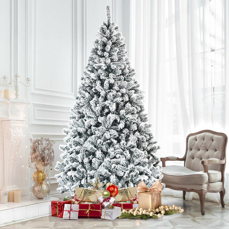 7.5ft Snow Flocked Hinged Artificial Christmas Tree