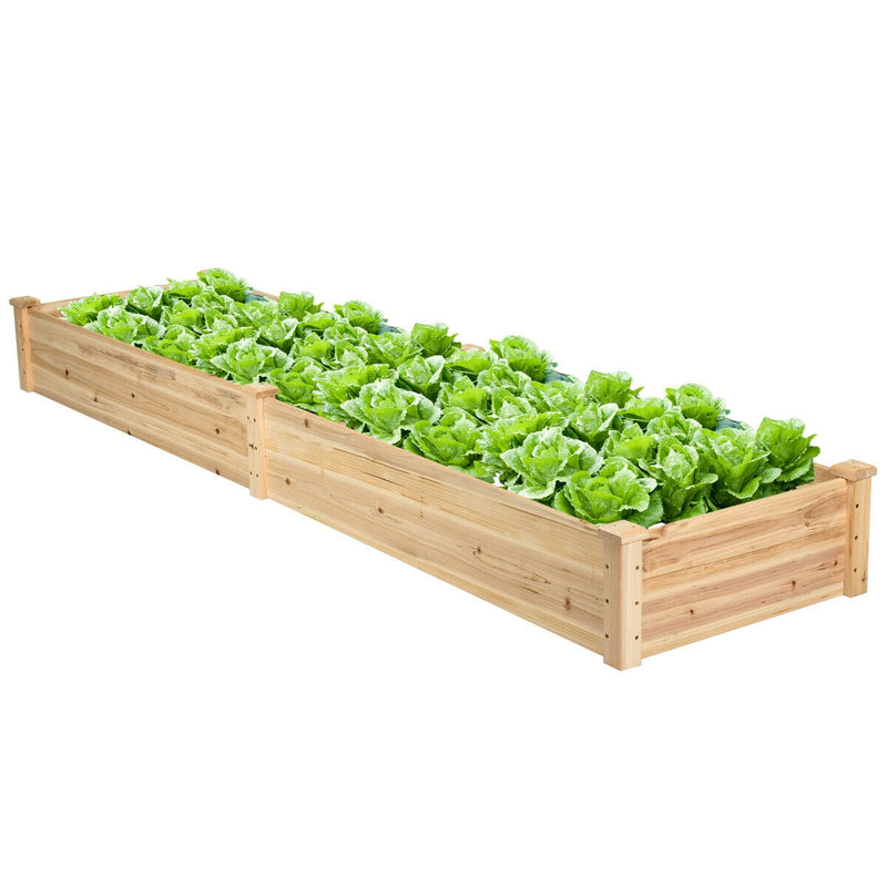 Wooden Vegetable Raised Garden Bed for Backyard Patio Balcony