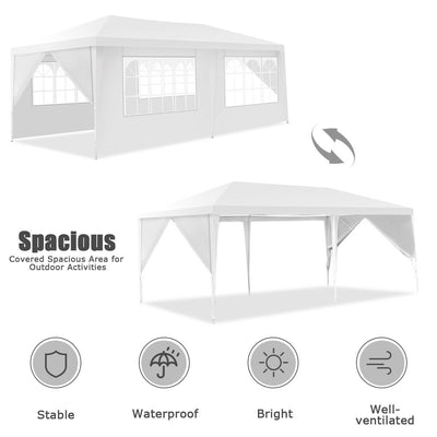 10' x 20' 6 Sidewalls Canopy Tent with Carry Bag