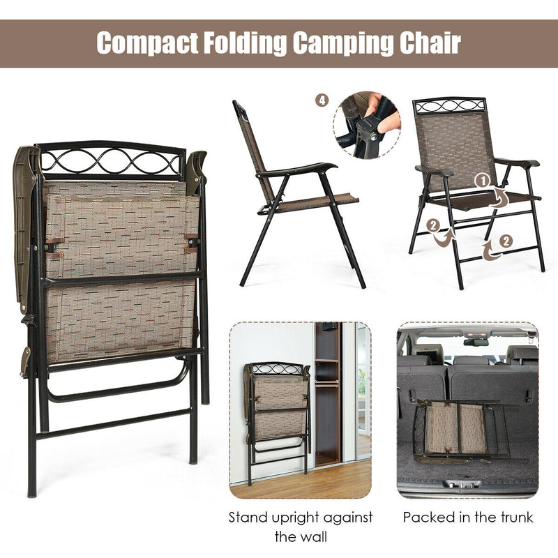Set of 4 Portable Lightweight Folding Chairs