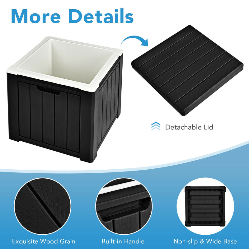 10 4-in-1 Black Gallon Storage Cooler for Picnic and Outdoor Activities