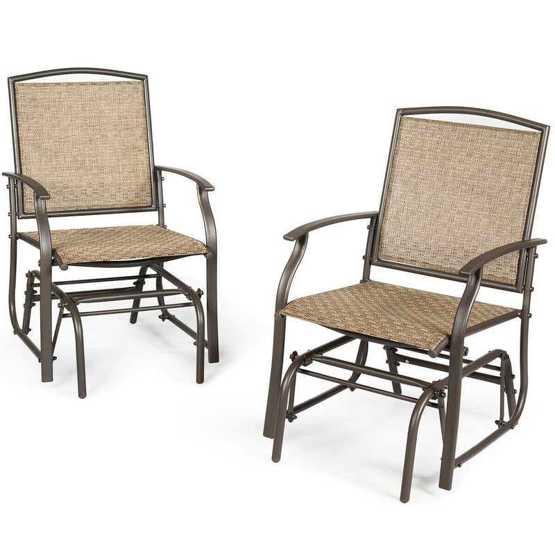 Set of 2 Swing Single Glider Rocking Chairs