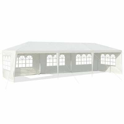 10 x 30 Feet Canopy Tent with 5 Removable Sidewalls for Party Wedding