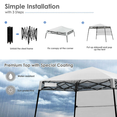 7 x 7 Ft Adjustable and Portable Canopy with Backpack