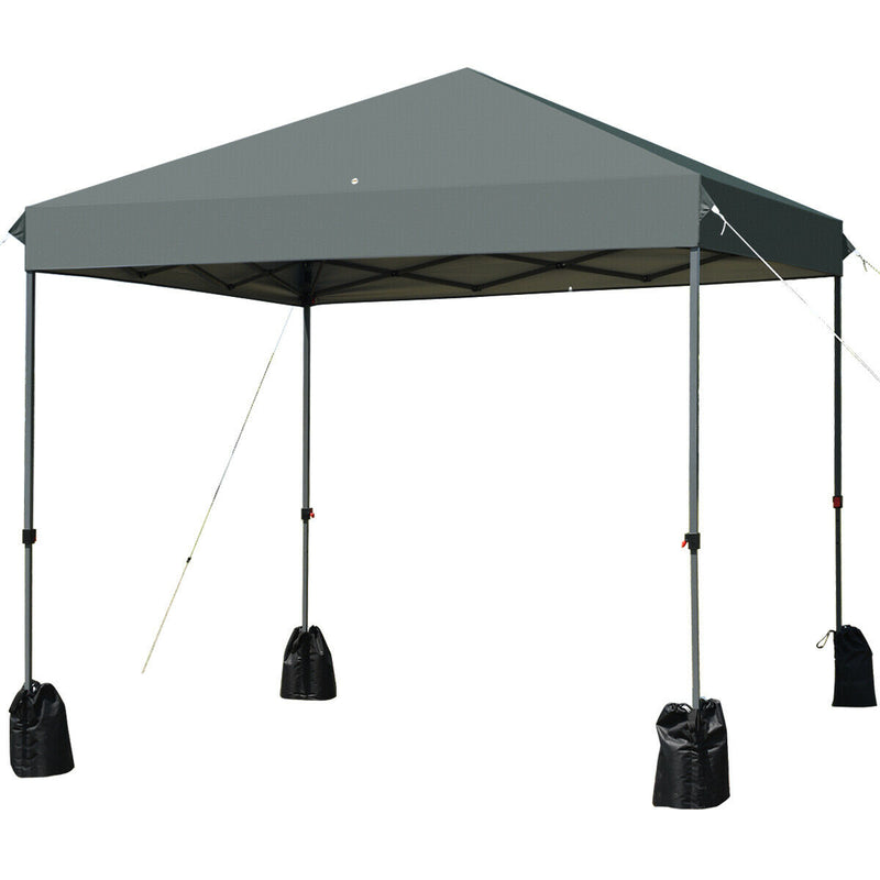 8 x 8 Ft Outdoor Canopy Tent with Roller Bag and Sand Bags