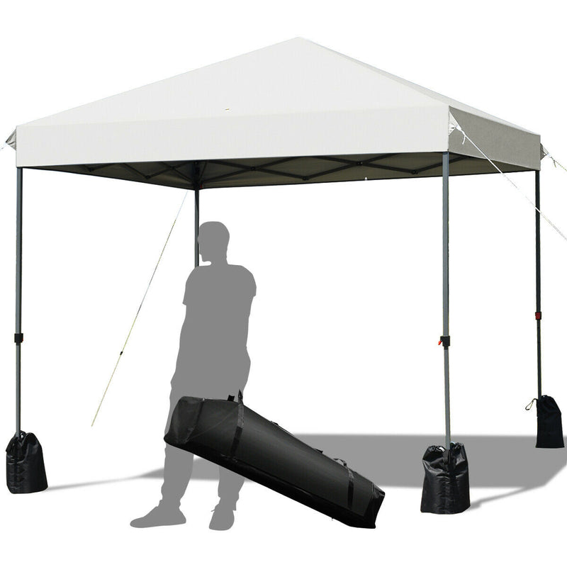 8 x 8 Ft Outdoor Canopy Tent with Roller Bag and Sand Bags