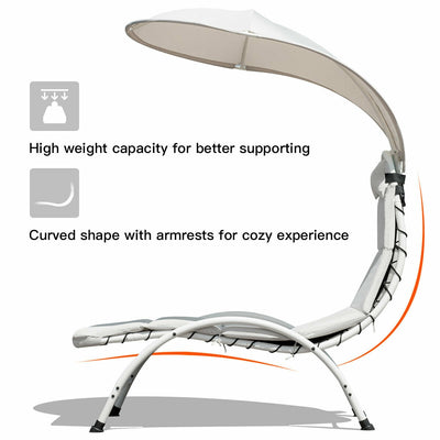 Folding Chaise Lounge Chair with Carrying Handle