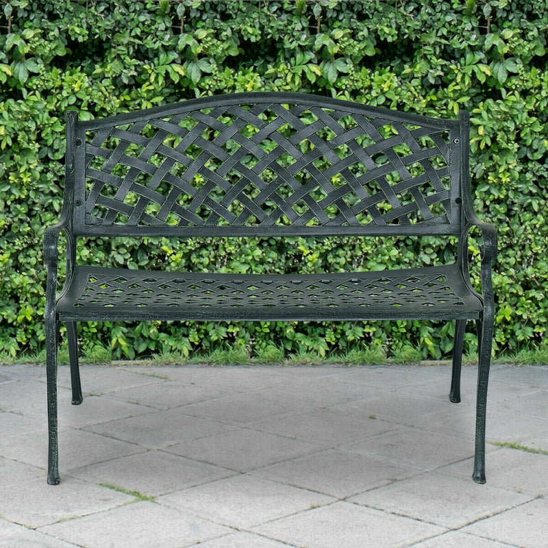 40 Inch Outdoor Aluminum Antique Garden Patio Bench