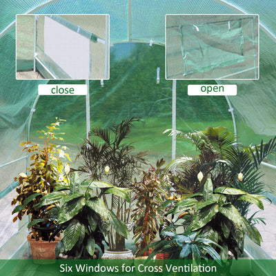 10' x 6.5' x 20' 8 Windows Backyard Walk-in Greenhouse