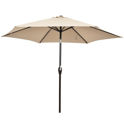 10ft Outdoor Patio Umbrella with Push Button Tilt Control