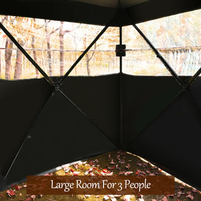 3 Person Portable Surround View Tent with Slide Mesh Window