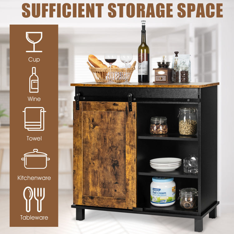 Industrial Storage Cabinet with Sliding Barn Door