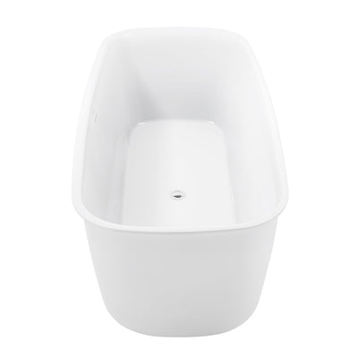 29-in W x 62-in L Acrylic Freestanding Contemporary Soaking Bathtub