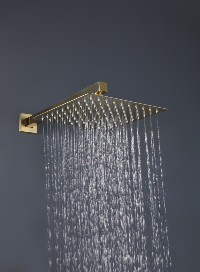 Concealed Installation Brushed Gold Modern Shower System