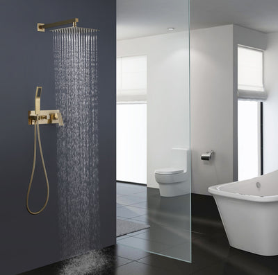 Concealed Installation Brushed Gold Modern Shower System