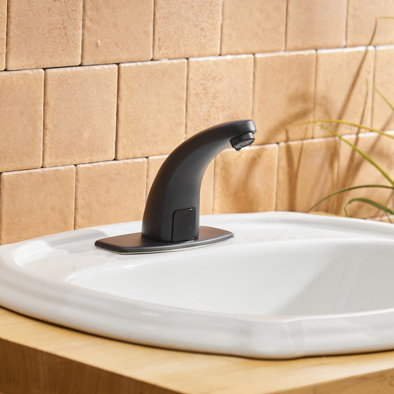 Automatic Sensor Touchless Bathroom Sink Faucet With Deck Plate