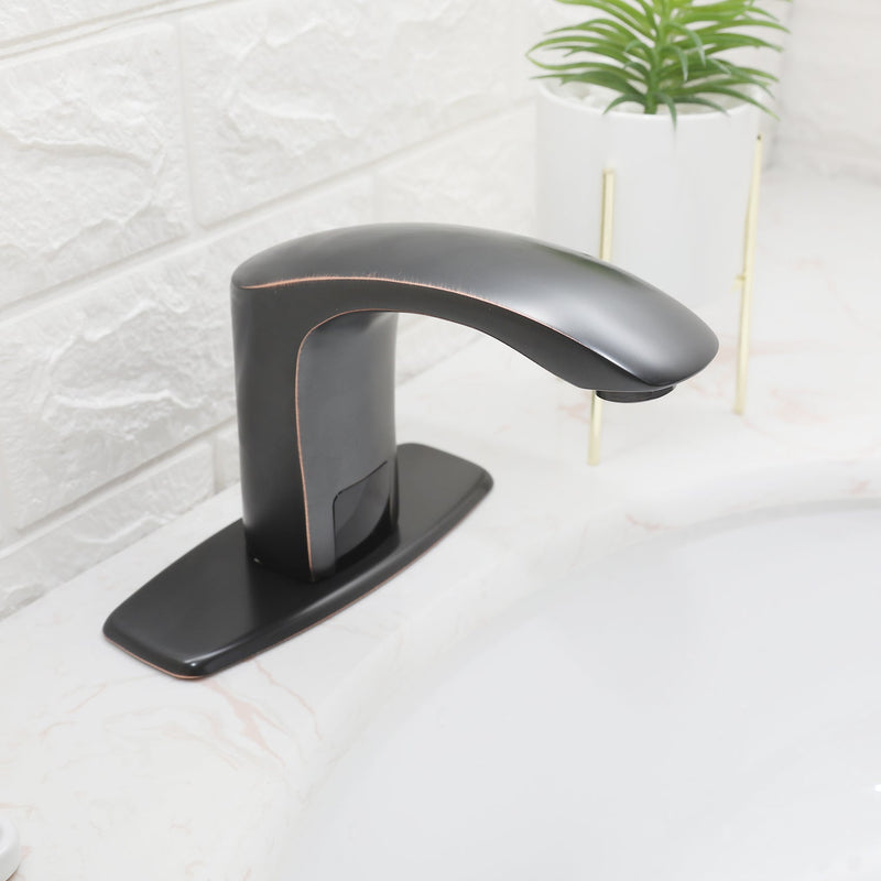 Automatic Sensor Touchless Bathroom Faucet With Deck Plate