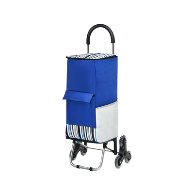 Folding Shopping Cart with Tri-Wheels and Bungee Cord and Detachable Bag