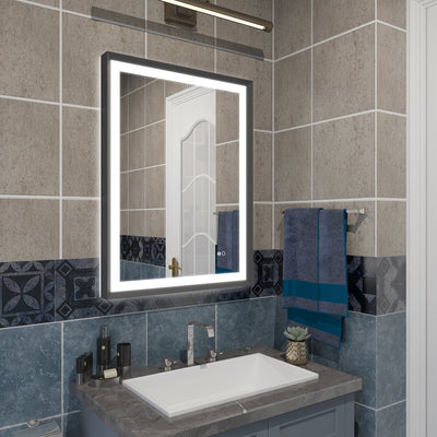 24 in. W x 32 in. H Aluminium Framed Front and Back LED Light Bathroom Vanity Mirror