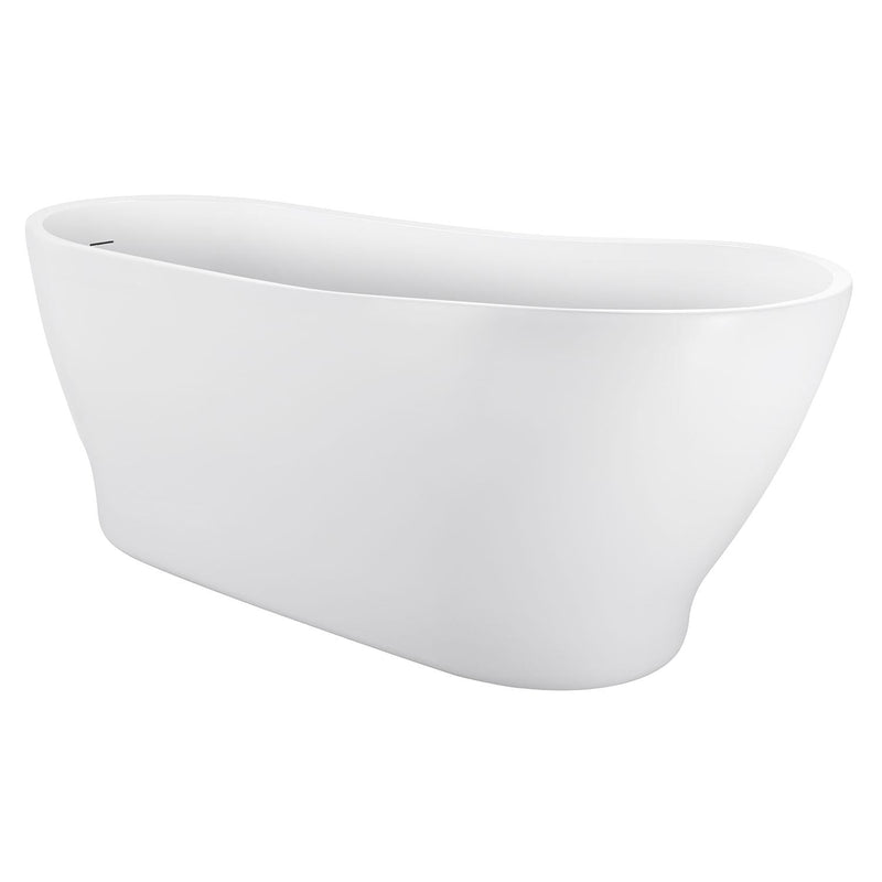 31-in W x 63-in L White Acrylic Freestanding Soaking Bathtub