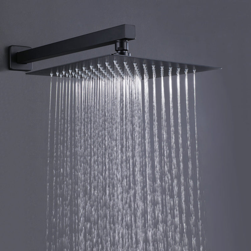 Modern Wall Mounted Ultra-thin Square Shower Bar System