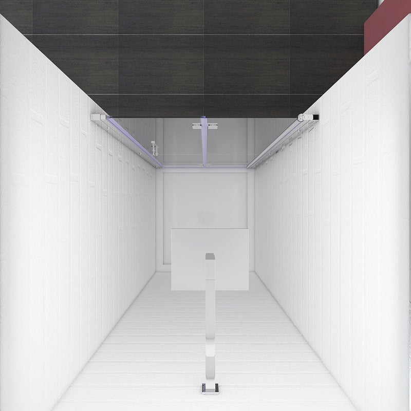 32 in. x 72 in. Semi-Frameless Hinged Bathtub Bi-Fold Shower Door in Clear Glass, 32 in. W with Handle, Chrome