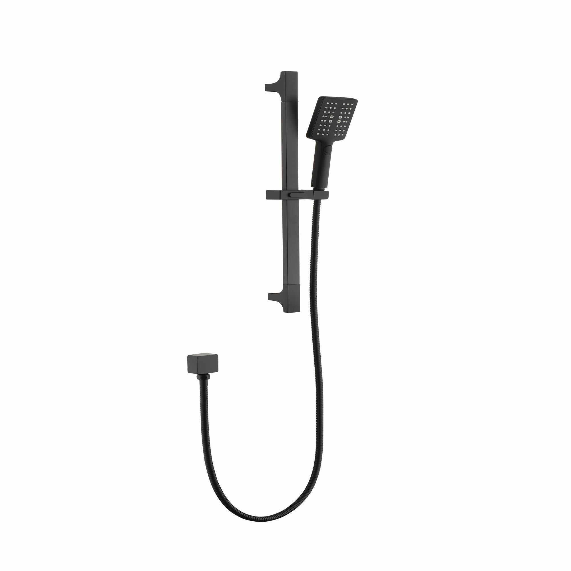 Matte Black Handheld Shower with 28Inch Slide Bar Forclover
