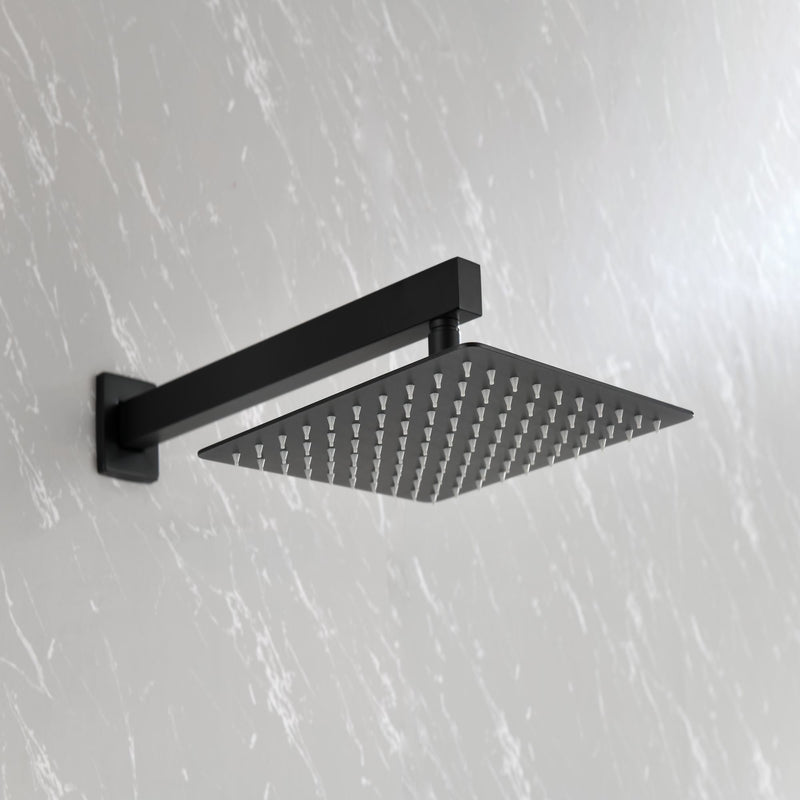 Brass Matte Black Shower Faucet Set Shower System