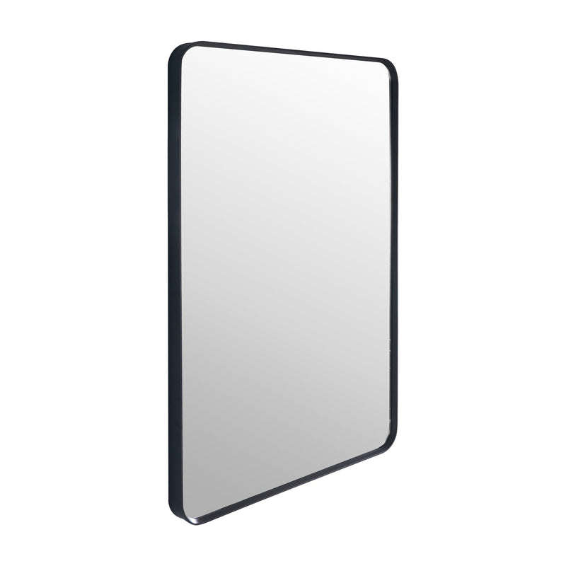 24-in W x 36-in H Black Rectangular Framed Bathroom Vanity Mirror