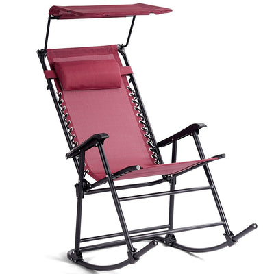 Zero Gravity Folding Rocking Chair Rocker Porch