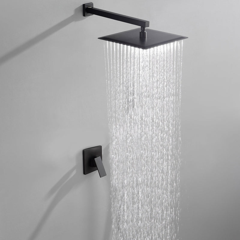 Modern Wall Mounted Ultra-thin Square Shower Bar System