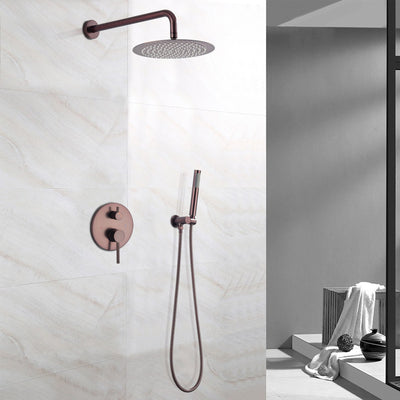 Rubbed Bronze Complete Shower System with Rough-in Valve