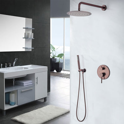 Rubbed Bronze Complete Shower System with Rough-in Valve