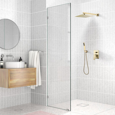 Golden Brushed Spray Showerhead Ceiling Mounted Shower System
